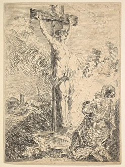 Mary Magdalene Praying Foot Cross Etching Sheet Mary Magdalene Praying Foot Cross Etching Sheet