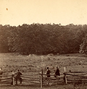 Meadow over which the 2d Mass. and 27th Indiana charged on morning of July 3d Meadow over which the 2d Mass. and 27th Indiana charged on morning of July 3d