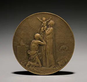 Medal obverse 1800s Jules Dupre French 1811-1889 Medal obverse 1800s Jules Dupre French 1811-1889