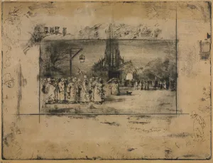Midnight Mass 1887 Felix Hilaire Buhot French Midnight Mass 1887 Felix Hilaire Buhot French