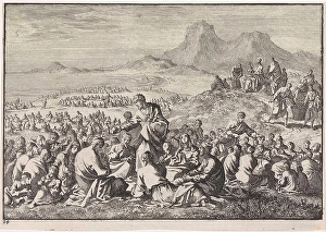 Miraculous multiplication of the seven loaves and the two fishes, Jan Luyken, Pieter Miraculous multiplication of the seven loaves and the two fishes, Jan Luyken, Pieter
