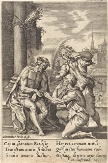 Mocking of Christ, Hieronymus Wierix, Hans Liefrinck (I), 1563 - before 1573 Mocking of Christ, Hieronymus Wierix, Hans Liefrinck (I), 1563 - before 1573