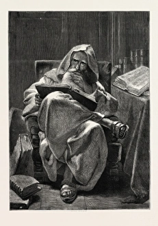 The Monk, from the Picture by Carl Haag, 1873 Engraving The Monk, from the Picture by Carl Haag, 1873 Engraving