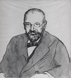Monsieur Venizelos 1915 Charcoal ink wash paper Monsieur Venizelos 1915 Charcoal ink wash paper