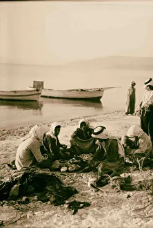 Morning repast Loaves fishes 1898 Middle East Morning repast Loaves fishes 1898 Middle East
