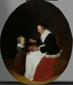 A Mother Feeding the Child Pap, Quiringh Gerritsz. van Brekelenkam, 1650 - 1668 A Mother Feeding the Child Pap, Quiringh Gerritsz. van Brekelenkam, 1650 - 1668