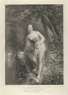 Musidora 1825 Engraving plate 16 7/8 x 12 1/8 Musidora 1825 Engraving plate 16 7/8 x 12 1/8