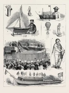 The Naval and Submarine Engineering Exhibition at Islington: 1. Sounding the Fog-Horn; 2 The Naval and Submarine Engineering Exhibition at Islington: 1. Sounding the Fog-Horn; 2