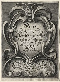 New ABC Booklet 1627 Lucas Kilian German 1579-1637 New ABC Booklet 1627 Lucas Kilian German 1579-1637