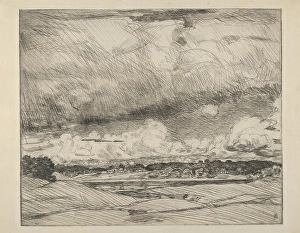 New Fields Hampshire 1916 Etching drypoint Plate New Fields Hampshire 1916 Etching drypoint Plate