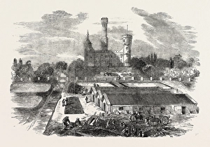 The New River Works, Stoke Newington: the Engine House and Reservoirs, London, Uk, 1856 The New River Works, Stoke Newington: the Engine House and Reservoirs, London, Uk, 1856