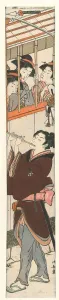 New Years performance Flute Player bamboo stick New Years performance Flute Player bamboo stick