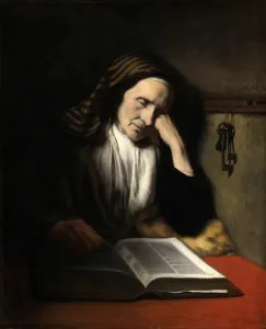 Nicolaes Maes (Dutch, 1634 - 1693), An Old Woman Dozing over a Book, c Nicolaes Maes (Dutch, 1634 - 1693), An Old Woman Dozing over a Book, c