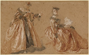 Nicolas Lancret, Two Elegant Women in Polish Dress, French, 1690 - 1743, c. 1723 Nicolas Lancret, Two Elegant Women in Polish Dress, French, 1690 - 1743, c. 1723