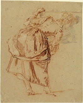 Nicolas Lancret (French, 1690 - 1743), A Young Woman Looking in a Mirror, 1742-1743 Nicolas Lancret (French, 1690 - 1743), A Young Woman Looking in a Mirror, 1742-1743