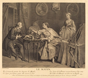 Nicolas de Larmessin IV after Nicolas Lancret (French, 1684 - 1753 or 1755), Le matin Nicolas de Larmessin IV after Nicolas Lancret (French, 1684 - 1753 or 1755), Le matin
