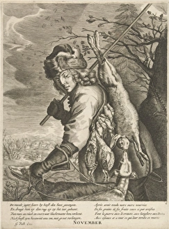 November: a hunter with his booty, Anonymous, Reinier van Persijn, Joachim von Sandrart November: a hunter with his booty, Anonymous, Reinier van Persijn, Joachim von Sandrart
