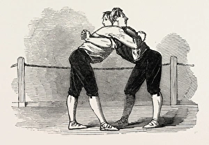 Old English Sports at Saville House, Leicester Square, London, Uk: Westmoreland Wrestling Old English Sports at Saville House, Leicester Square, London, Uk: Westmoreland Wrestling