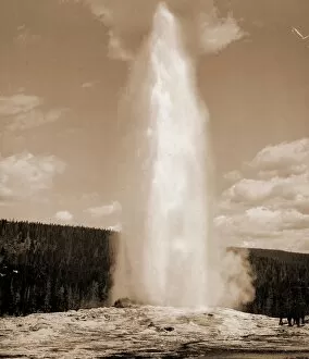 Images Dated 25th December 2010: Old Faithful, Yellowstone National Park, Wyoming, Jackson, William Henry, 1843-1942