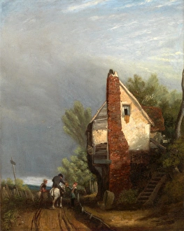 An Old Gable Inscribed in brown paint, lower left (rail of frame): AN OLD GABLE" An Old Gable Inscribed in brown paint, lower left (rail of frame): AN OLD GABLE"