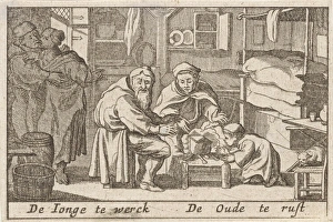Old men warm their hands over a fire, Pieter Hendricksz. Schut, Claes Jansz. Visscher Old men warm their hands over a fire, Pieter Hendricksz. Schut, Claes Jansz. Visscher