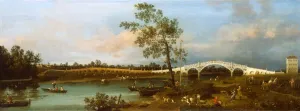 Old Walton Bridge, Canaletto, 1697-1768, Italian Old Walton Bridge, Canaletto, 1697-1768, Italian
