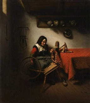 Old Woman Spinning Spinning Star left table old woman spinning wool Old Woman Spinning Spinning Star left table old woman spinning wool