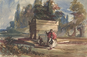Oriental Scene ca 1844 Watercolor black chalk Oriental Scene ca 1844 Watercolor black chalk