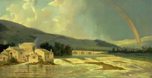 Otley Bridge on the River Wharfe, William Hodges, 1744-1797, British Otley Bridge on the River Wharfe, William Hodges, 1744-1797, British