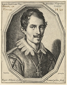 Ottavio Leoni (Italian, c. 1578 - 1630), Gian Lorenzo Bernini, 1622, engraving Ottavio Leoni (Italian, c. 1578 - 1630), Gian Lorenzo Bernini, 1622, engraving