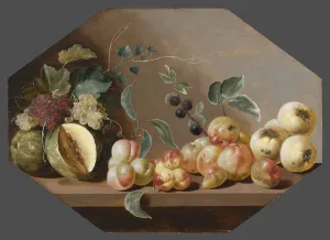 Ottmar Elliger Fruit piece painting Oil wood Ottmar Elliger Fruit piece painting Oil wood