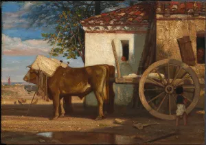 Oxen Farmhouse Le Verrier 1853 Alexandre-Gabriel Decamps Oxen Farmhouse Le Verrier 1853 Alexandre-Gabriel Decamps