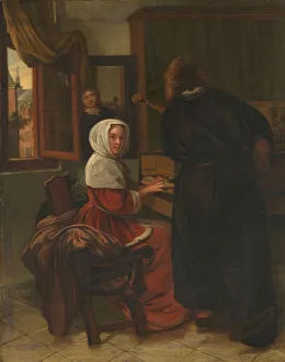 Pair Music music- couple Interior woman playing Pair Music music- couple Interior woman playing