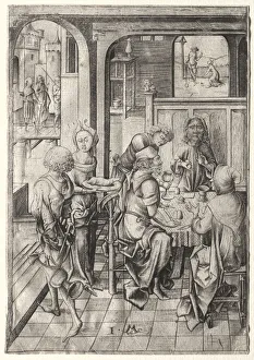 Passion Supper Emmaus Israhel van Meckenem German Passion Supper Emmaus Israhel van Meckenem German