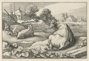 Pasture with three reclining cows, Reinier van Persijn, Jacob Gerritsz Cuyp Pasture with three reclining cows, Reinier van Persijn, Jacob Gerritsz Cuyp