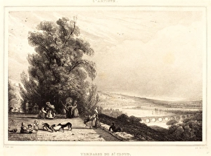 Paul Huet, French (1803-1869), Terrace of St. Cloud (Terrasse de St. Cloud), 1833 Paul Huet, French (1803-1869), Terrace of St. Cloud (Terrasse de St. Cloud), 1833