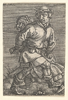 Peasant Couple Dancing early 16th century Engraving Peasant Couple Dancing early 16th century Engraving