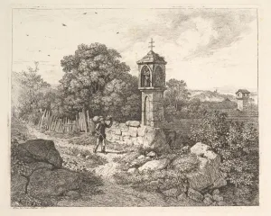 Peasant Greeting Statue Mary 1817 Etching fourth state Peasant Greeting Statue Mary 1817 Etching fourth state