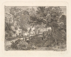 Peasant Horseback Riderless Horse 1814 Etching Peasant Horseback Riderless Horse 1814 Etching