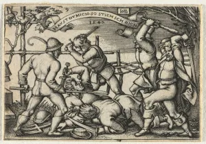 Peasant Wedding Twelve Months No 9 1547 Hans Sebald Beham Peasant Wedding Twelve Months No 9 1547 Hans Sebald Beham