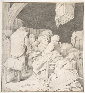 Peasants Gathered Inn mid-17th century Black chalk Peasants Gathered Inn mid-17th century Black chalk