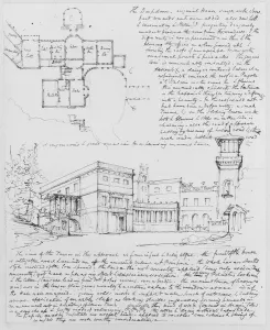 Perspective view plan Deepdene Surrey UK Charles Robert Perspective view plan Deepdene Surrey UK Charles Robert