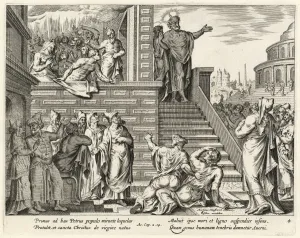 Philip Galle after Maerten van Heemskerck, Saint Peter Speaks to the People about Christ Philip Galle after Maerten van Heemskerck, Saint Peter Speaks to the People about Christ