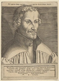 Philip Melanchthon 1540 Engraving Sheet 6 13/16 Philip Melanchthon 1540 Engraving Sheet 6 13/16