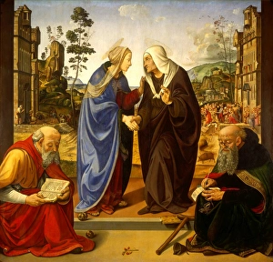 Piero di Cosimo, The Visitation with Saint Nicholas and Saint Anthony Abbot, Italian Piero di Cosimo, The Visitation with Saint Nicholas and Saint Anthony Abbot, Italian