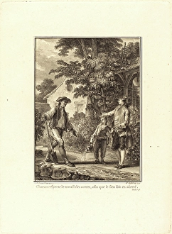 Pierre-Philippe Choffard after Jean-Michel Moreau, French (1730-1809), Chacun respecte Pierre-Philippe Choffard after Jean-Michel Moreau, French (1730-1809), Chacun respecte