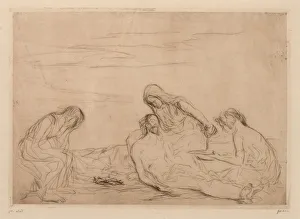 Pieta Jean Louis Forain French 1852-1931 Etching Pieta Jean Louis Forain French 1852-1931 Etching