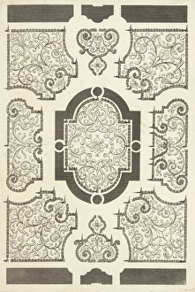 Plan of garden with nine parterres, Daniel Marot I, print maker: Anonymous, after Plan of garden with nine parterres, Daniel Marot I, print maker: Anonymous, after