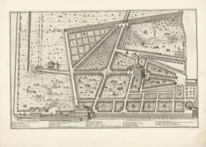 Plan garden vineyard Pope Sixtus V Cardinal Paolo Savelli Pianta Plan garden vineyard Pope Sixtus V Cardinal Paolo Savelli Pianta