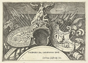 Plate 1 trophies Roman arms decorations windows Plate 1 trophies Roman arms decorations windows